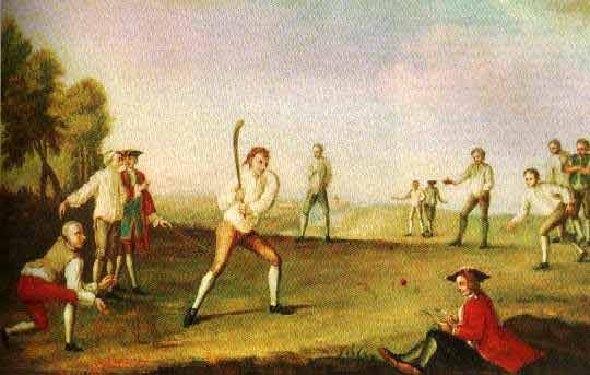 Photo of ancient cricket game